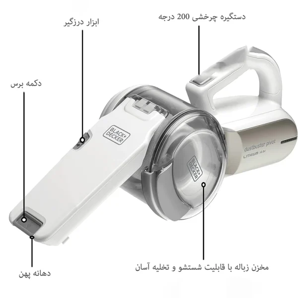 جارو شارژی بلک اند دکر مدل PV1420 - Image 3